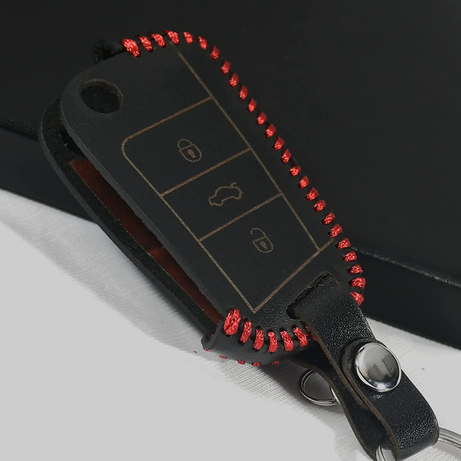 Timeless Leather Key Cover For SKODA
