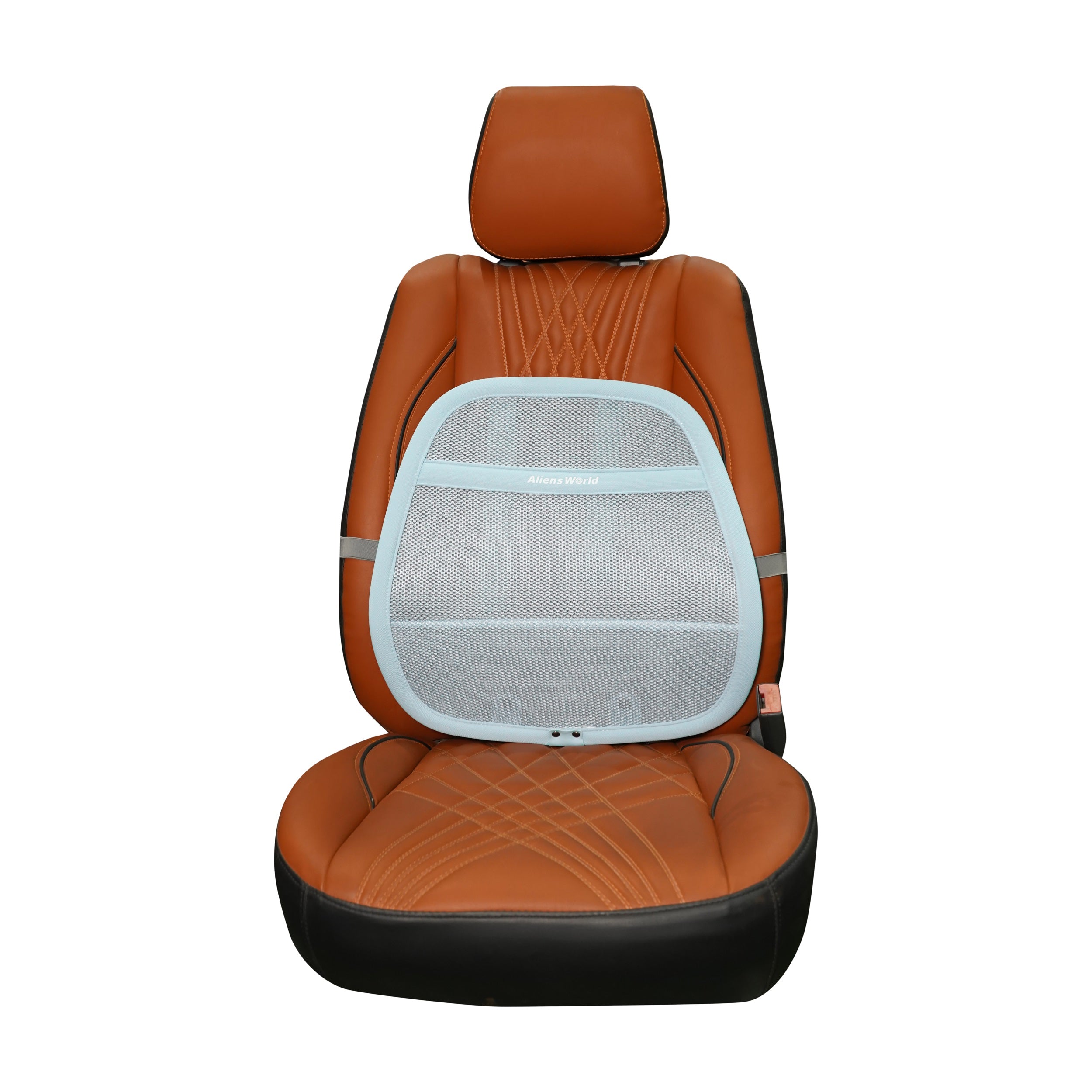 Ventilated Air Mesh Car Back & Lumbar Support Seat Universal Fit