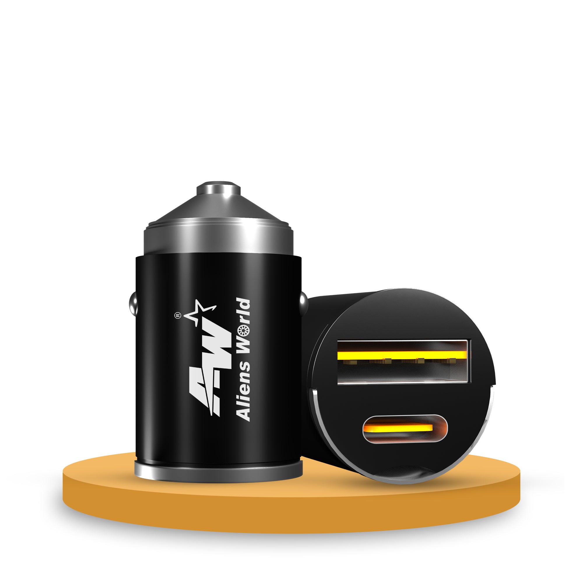 Dual Port Fast Car Charger USB-A + USB-C
