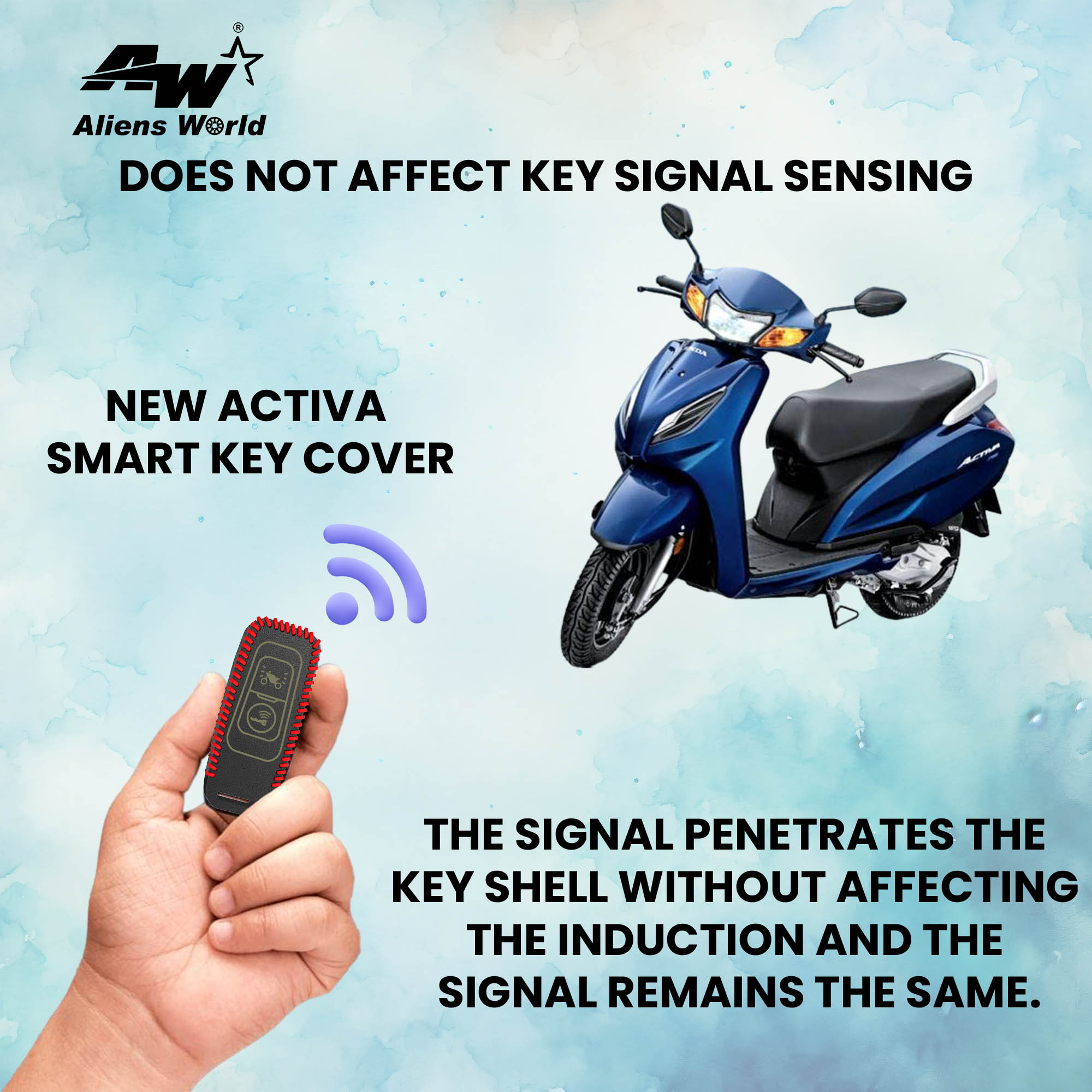 Leather Smart Key Cover for Honda Activa