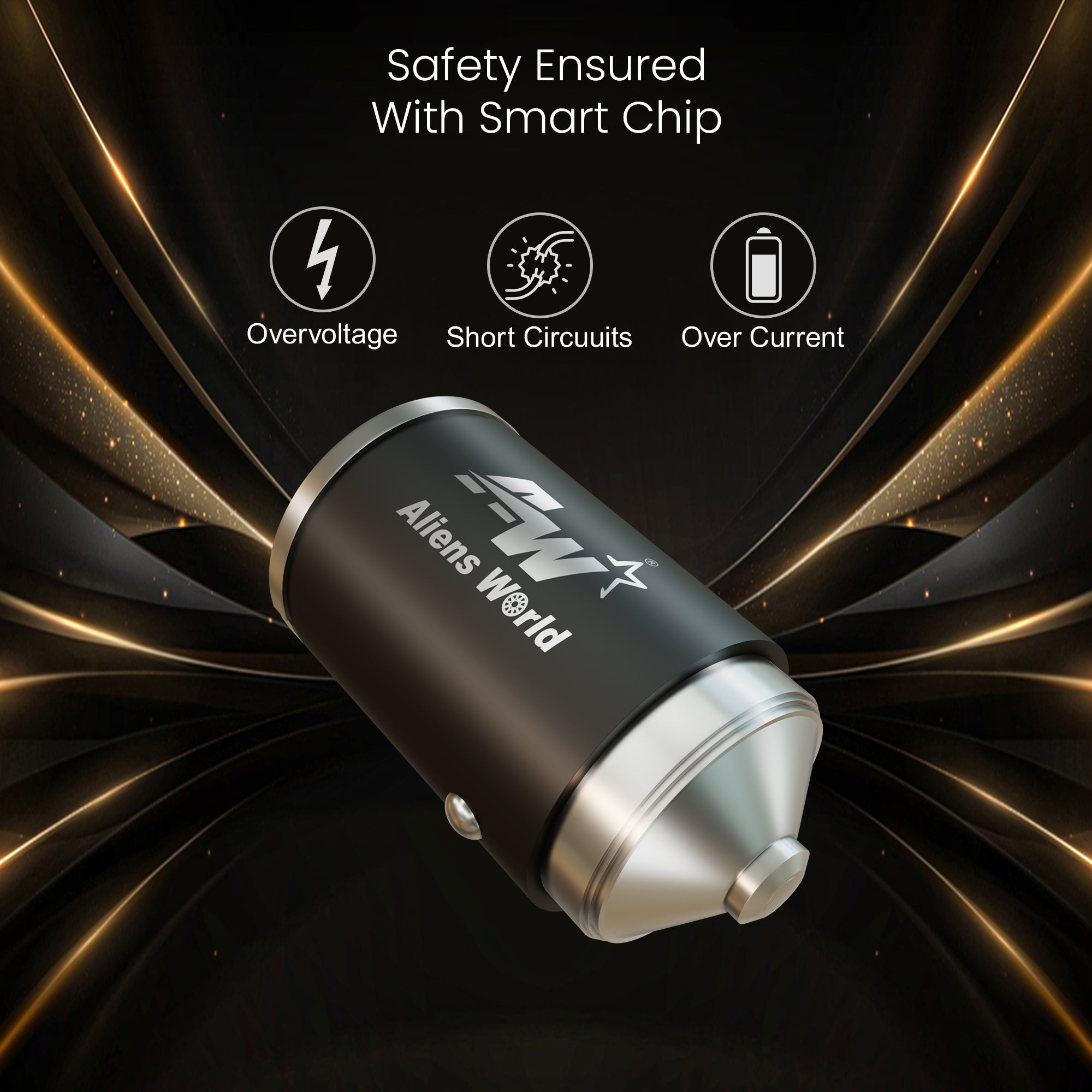 Dual Port Fast Car Charger USB-A + USB-C