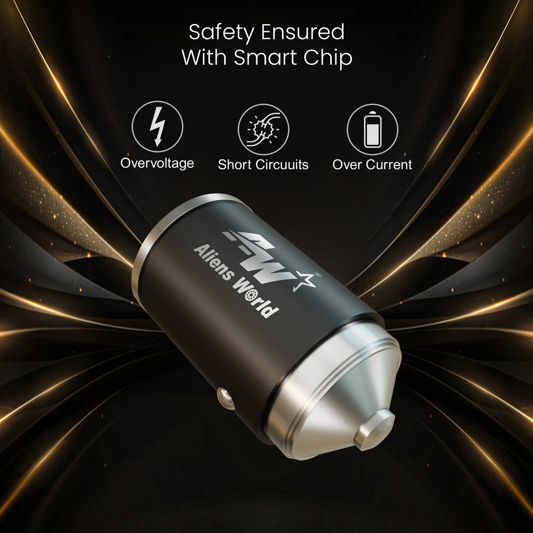 Dual Port Fast Car Charger USB-A + USB-C