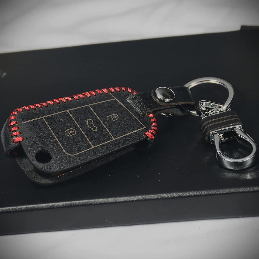 Leather Key Cover For SKODA