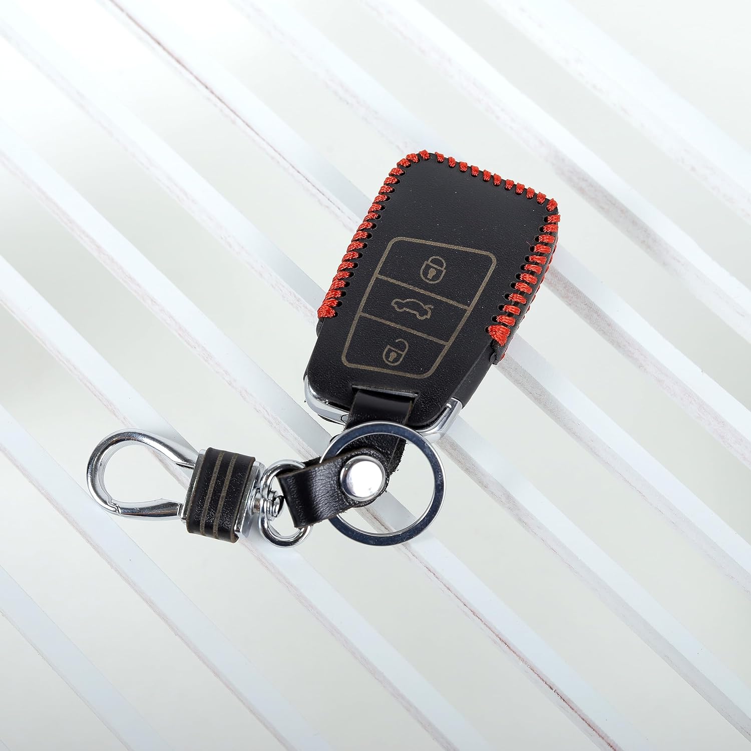 Timeless Leather Key Cover For SKODA