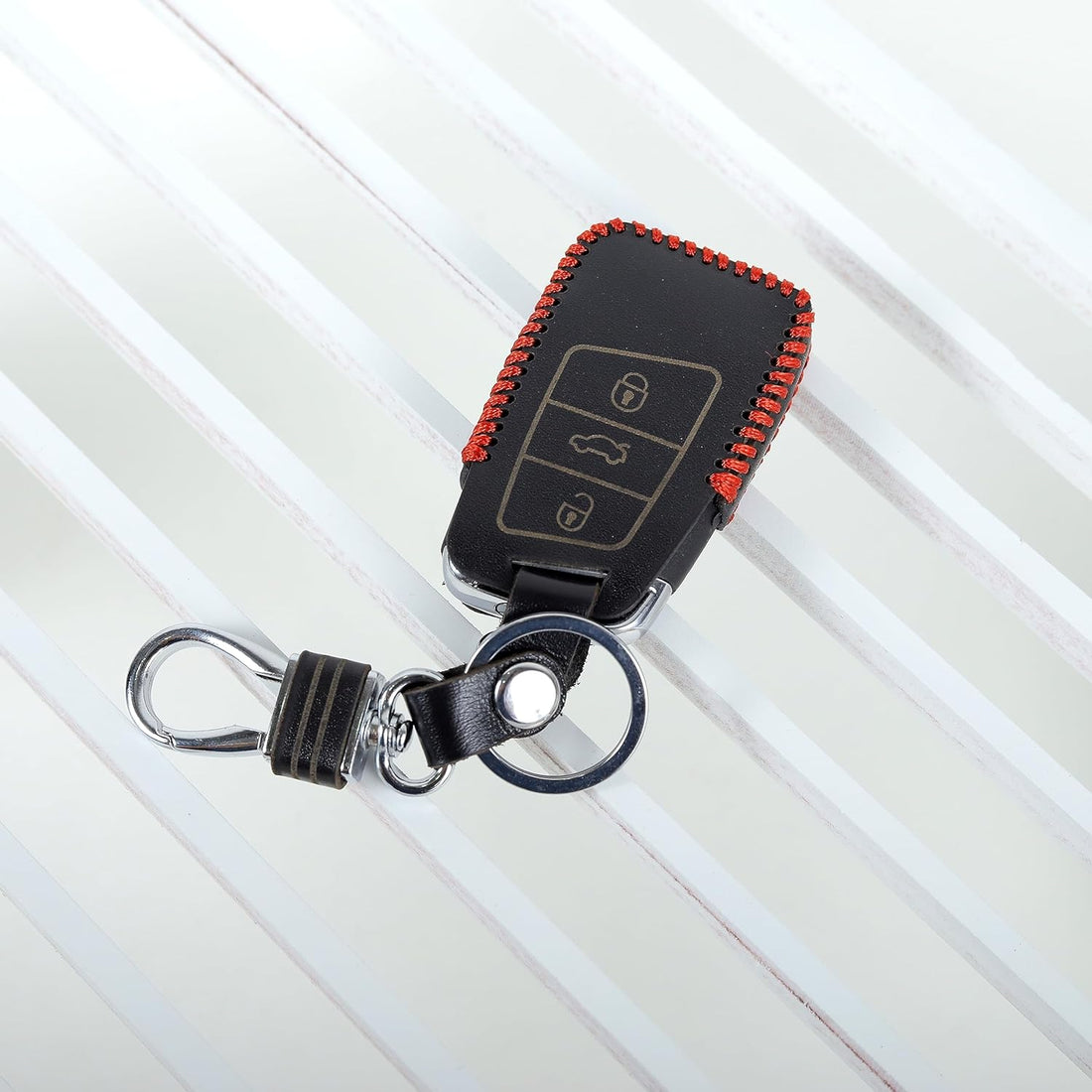 Timeless Leather Key Cover For SKODA