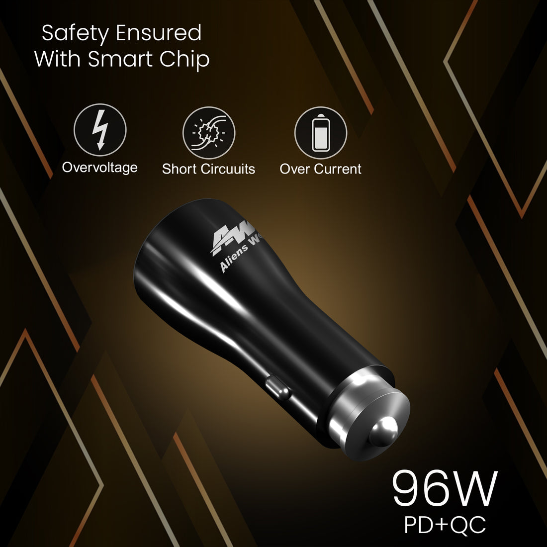 Dual Port Fast Car Charger USB-A + USB-C