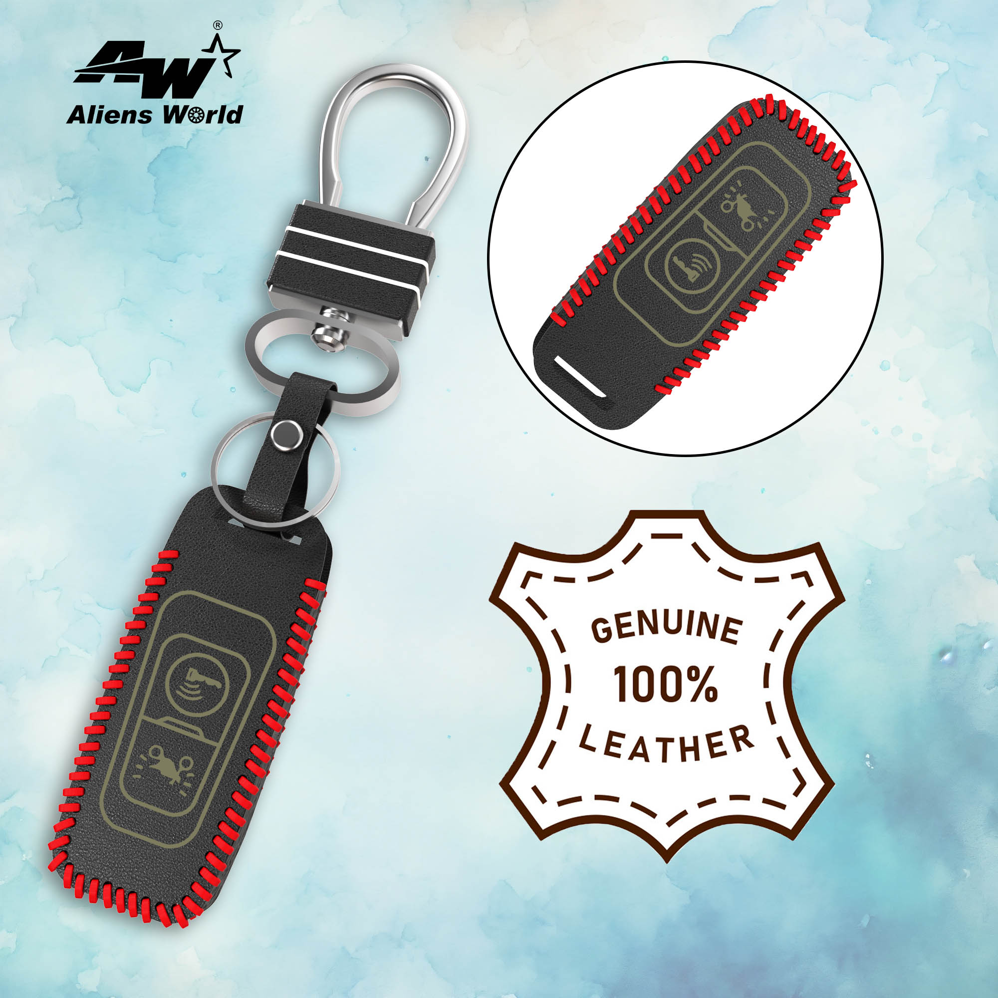 Leather Smart Key Cover for Honda Activa