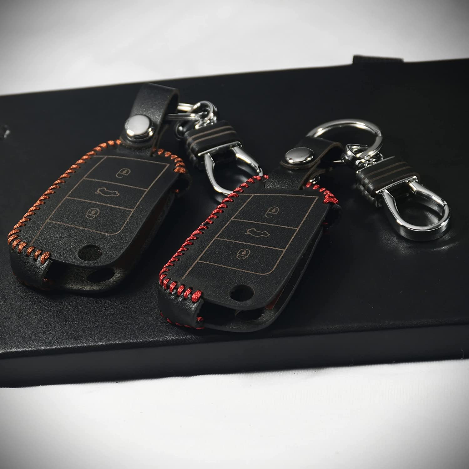 Timeless Leather Key Cover For SKODA