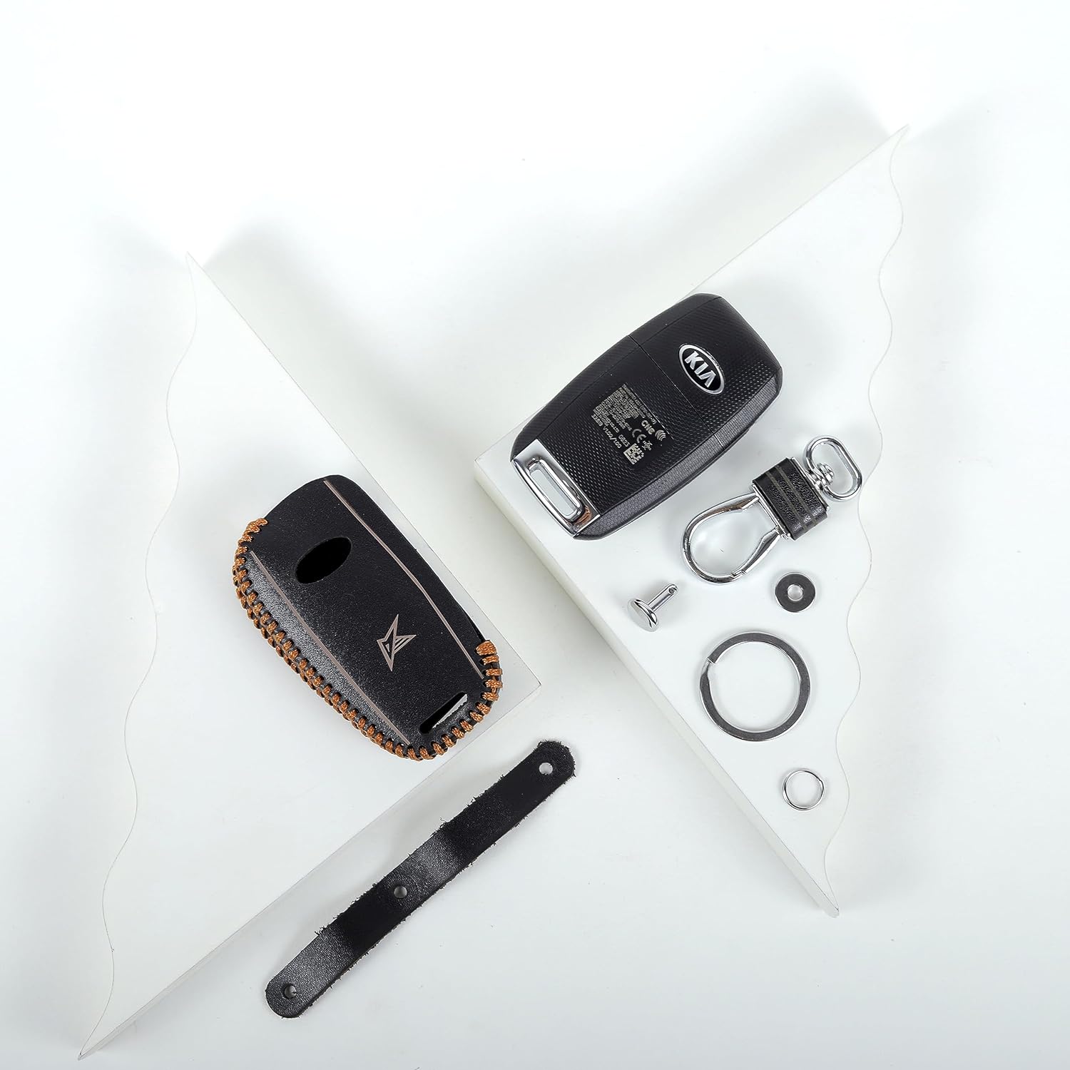 Crafted KIA Leather Key Cover