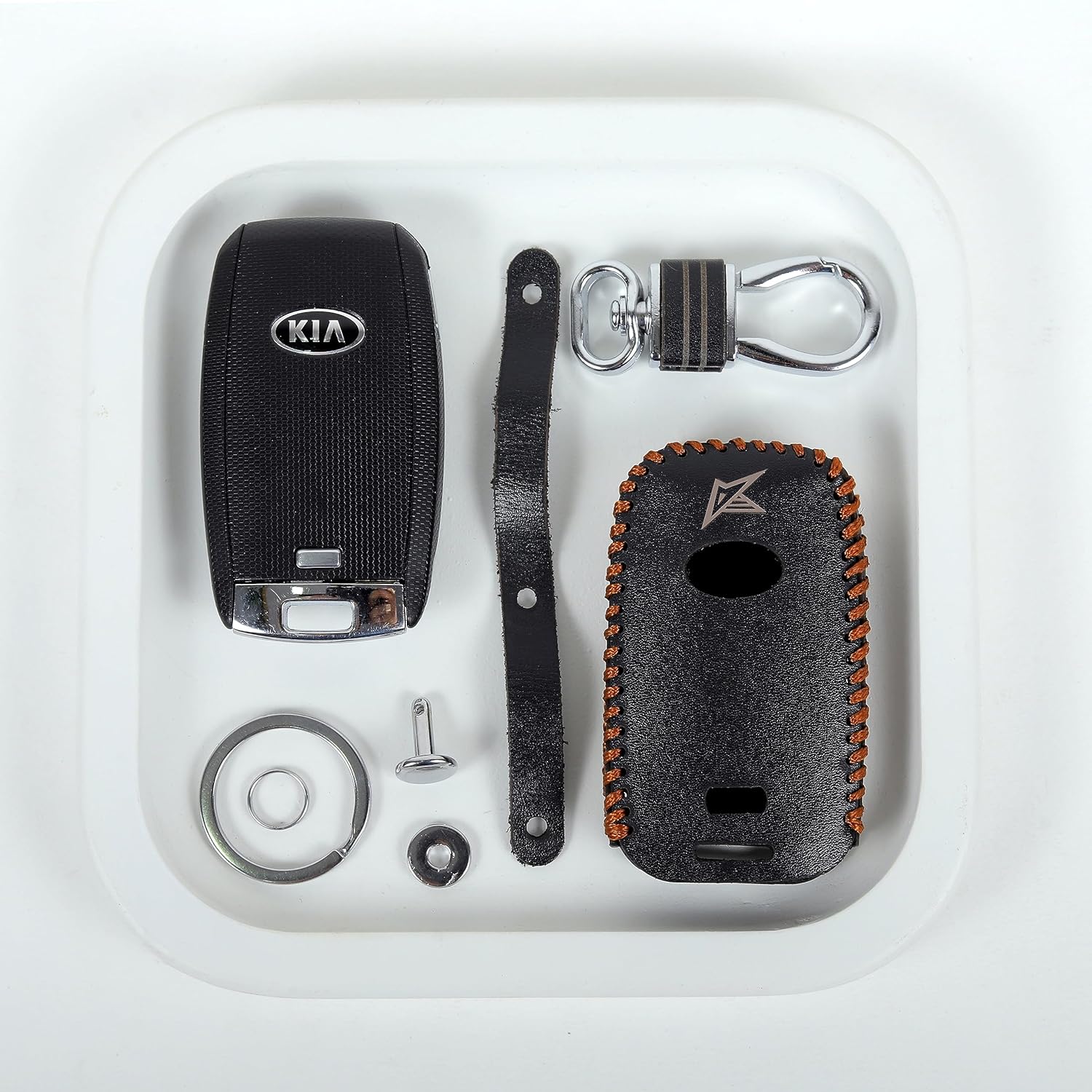 Crafted KIA Leather Key Cover
