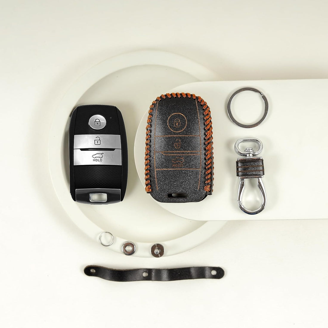 Crafted KIA Leather Key Cover