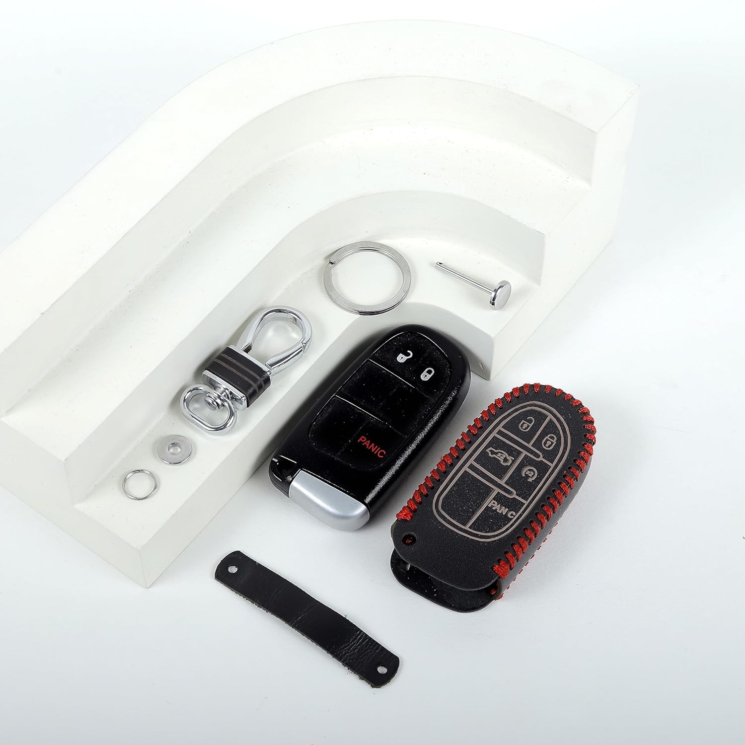 ADVENTURE LEATHER KEY COVER FOR JEEP COMPASS