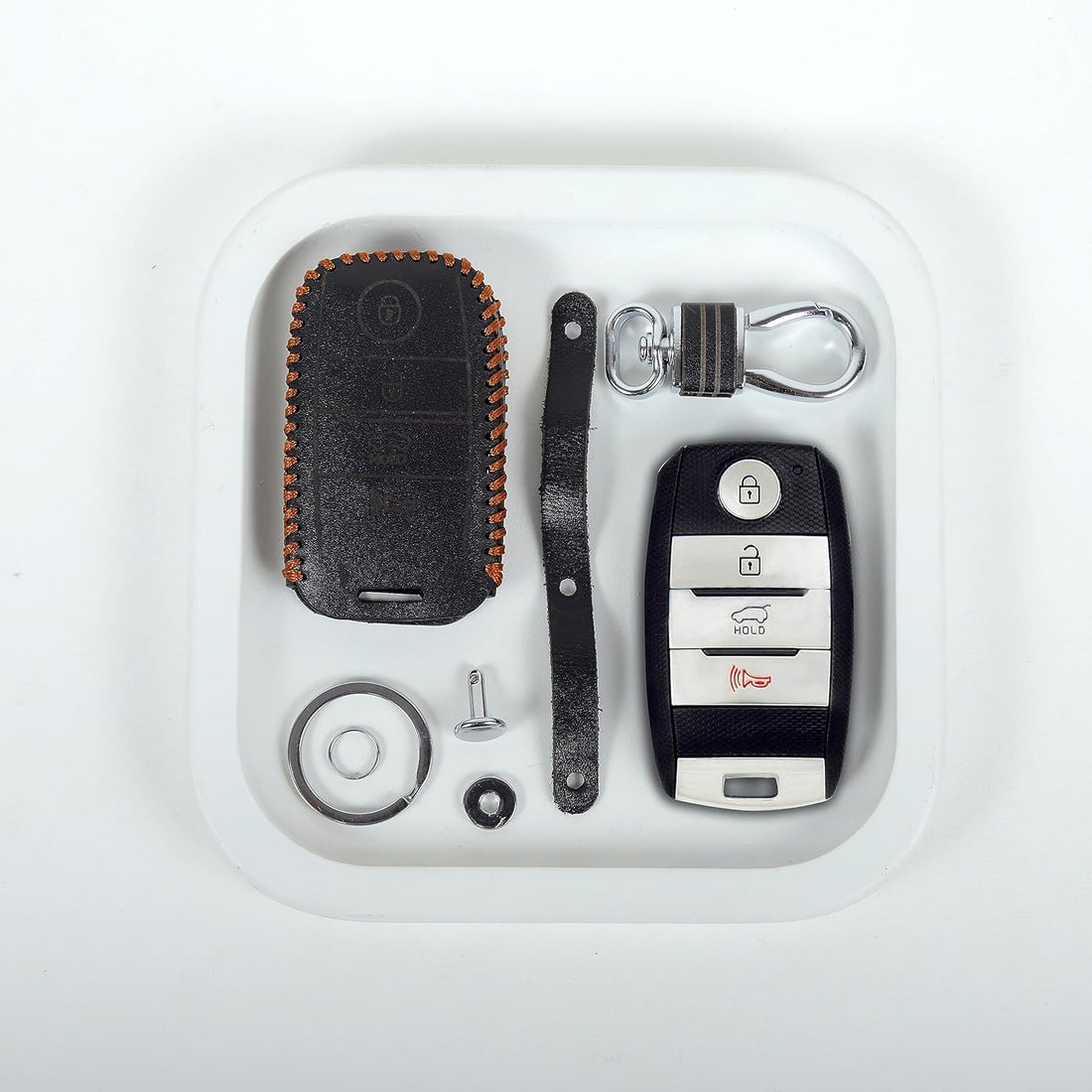 Crafted KIA Leather Key Cover