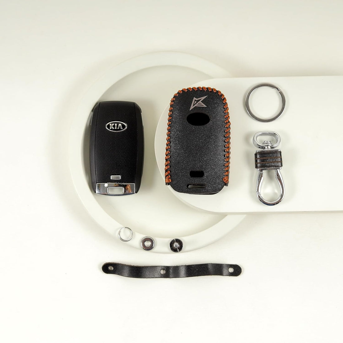 Crafted KIA Leather Key Cover