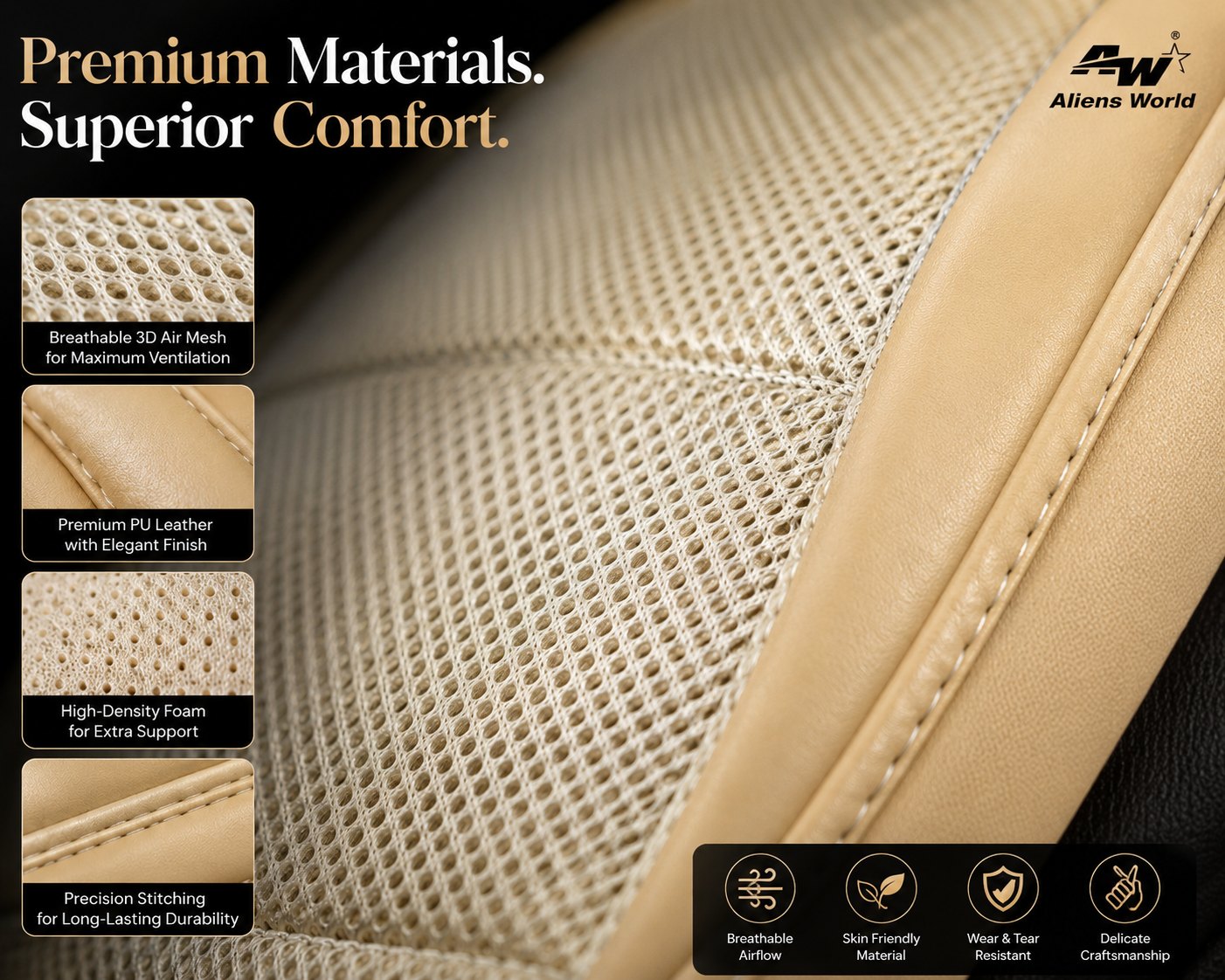 Car Ventilated Seat Cover With Cooling Fans